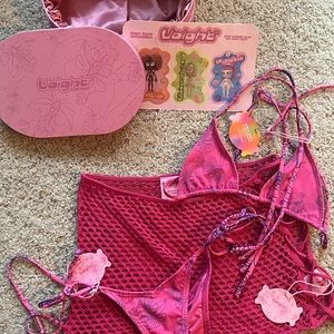 Voight by Valentina bon bon bikini and skirt set